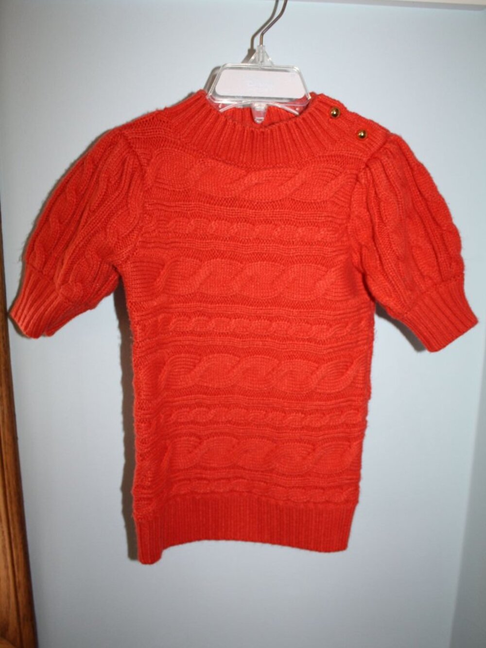 Janie and Jack BLAZING SUN Size 3 Orange Cable Knit Pullover Sweater Fall Winter